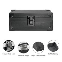 Black Lockable Money Box – Aluminium Cash 7&Prime;x3.3&Prime;x3&Prime;