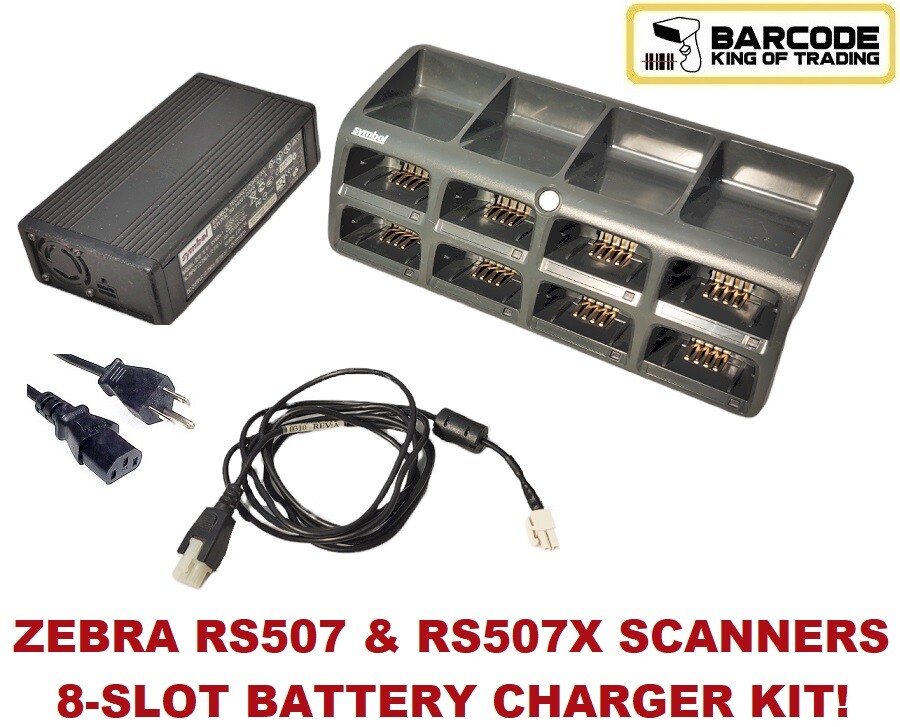 Zebra SAC5070-801CR 8-Slot Battery Charger for RS507, RS507X Finger Scanners!⭐🔥