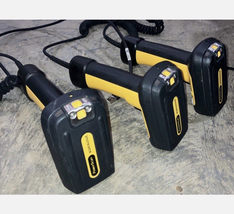LOT OF 3 Datalogic PowerScan PD7100 Barcode Scanner With USB Cables