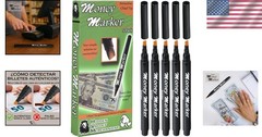 Chisel Tip Counterfeit Money Detector Pens – 5 Pack for Secure Transactions