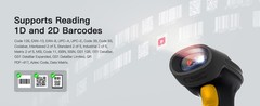 Inateck 2D Wireless Bluetooth Barcode & QR Code Scanner w/ AI APP & SD