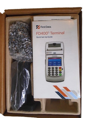 First Data FD-400 Ti Credit Debit Card EBT Machine w/ 2 in Touch Screen Works