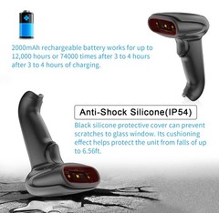 2D Bluetooth Barcode Scanner,Alacrity 1D 2D Hands-Free Automatic Scanning 3-i…