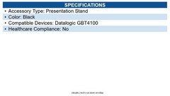 Datalogic STD-G040-BK Stand, Basic, Gryphon D4100, Dark Grey.