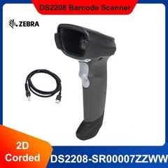 Zebra DS2208-SR00007ZZWW 1/2D Handheld Barcode Scanner Imager With USB Cable Kit