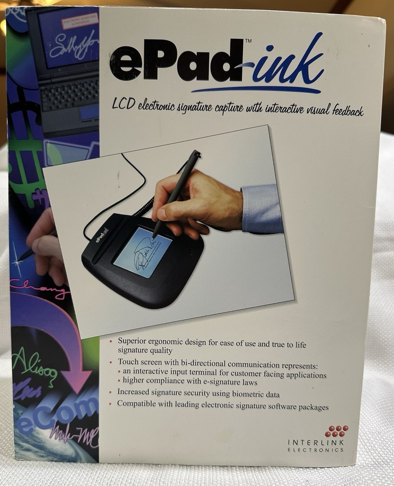 InterLink ePad-ink VP9805 Electronic Signature Capture Pad with USB LCD Stylus