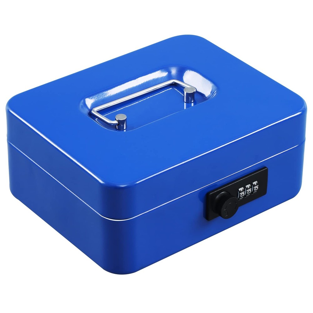 Steel Cash Box Safe with Combination Lock,Money Safe Box with Removable Coin …