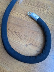Vintage [NOS] Glaro 8 ft. Crowd Control Rope Black Velour Satin Chrome Snap Ends