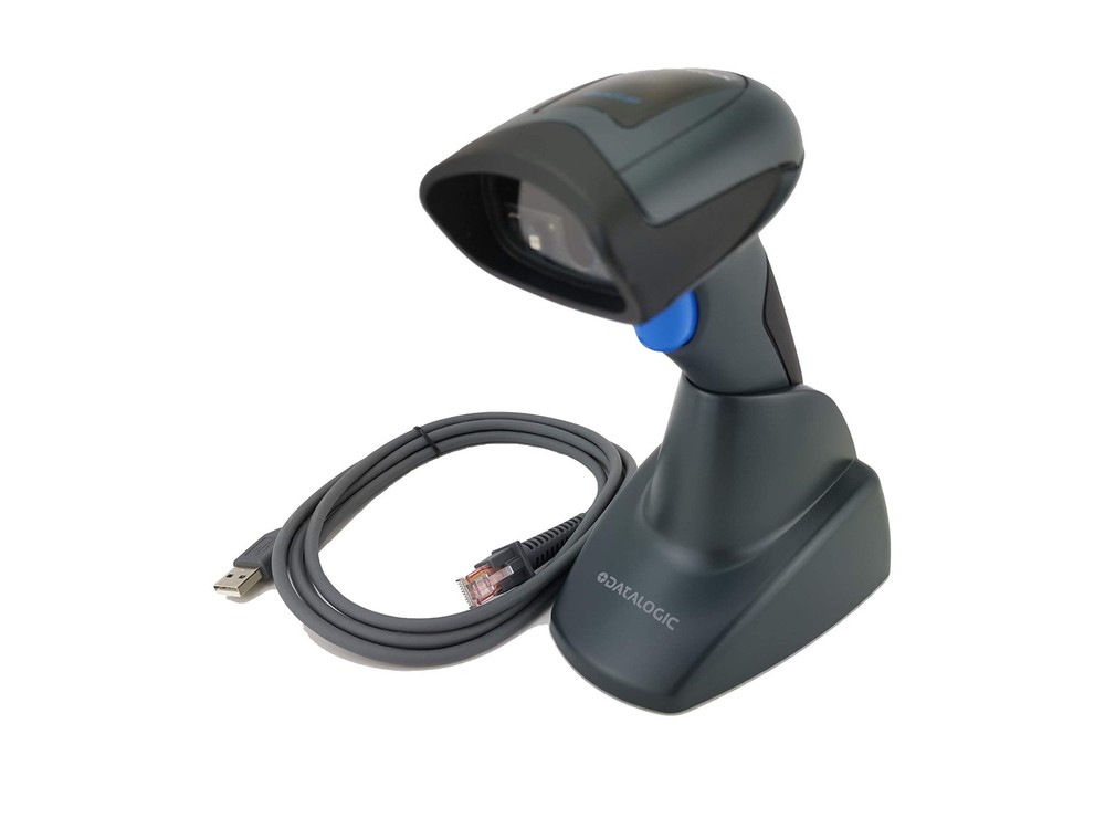 NEW Datalogic QuickScan QD2430 Handheld 2D Barcode Scanner Includes Base Stand