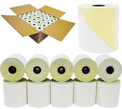 2 Ply POS/Cash Register Rolls, 3 Inches X 90 Feet, White/Canary, 50 per Carto…