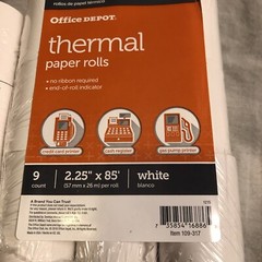 Brand New Thermal receipt paper 2.25×85 9 count (2 packages 18)