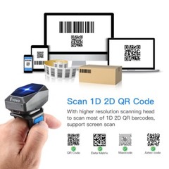 EY-016P Wireless Finger Ring Barcode Scanner 2D Laser Reader For Win10 IOS Scan