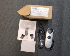Eyoyo EY-015 Mini Bluetooth Barcode Scanner with charging cord