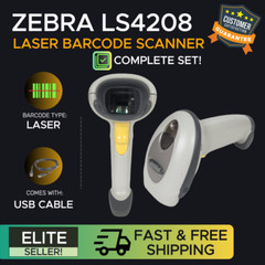 ✅Zebra Symbol LS4208 Laser Barcode Scanner w/ USB Cable [HIGH PERFORMANCE]! 🔥⭐
