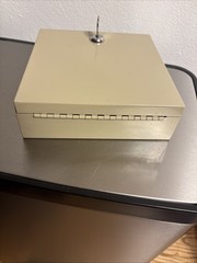 NICE Compact MMF Industries Metal Cash Lock Box w/ Key 6.5”x6.5”x2”