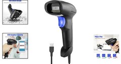 USB 1D CCD Barcode Scanner – Handheld, Durable, and Versatile