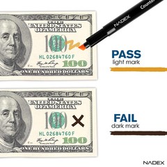 Counterfeit Pen Easy Swipe – Gold Real Black Fake Detect Counterfeit Bills 6 Pac
