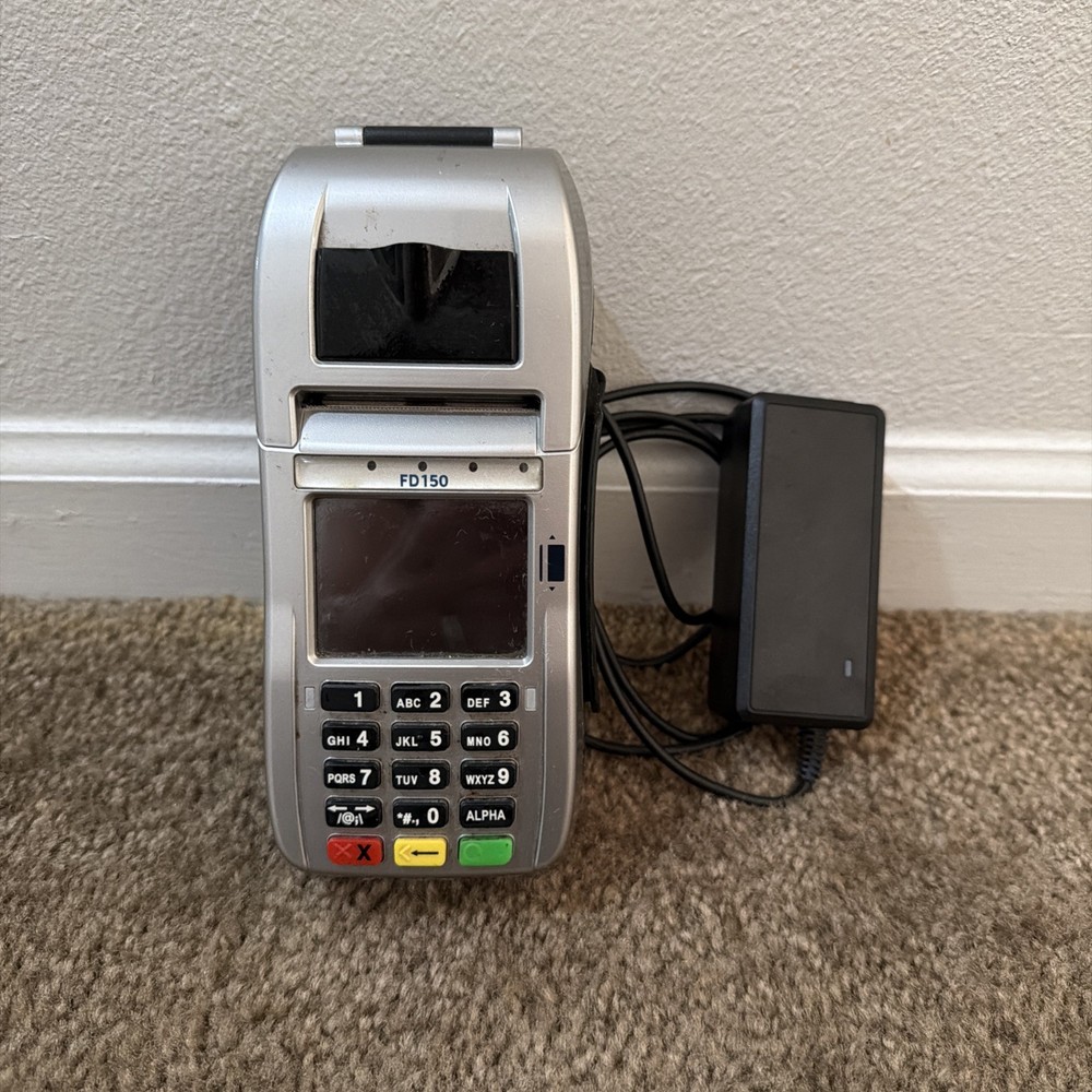 First Data FD150 Credit Card POS Payment Terminal w/ Power Adapter Tested Works