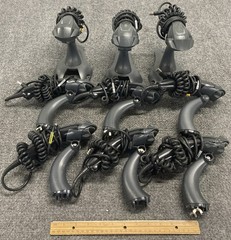 Lot of 9 Honeywell Voyager 1200g Handheld Barcode Scanner w/Stand 1200g-2