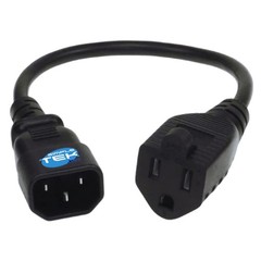 Power Adapter Cable NEMA5-15R Female To C14 Male UPS US Plug