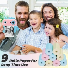 9 Rolls Colorful Thermal Printer Paper – Compatible with Mini Printers, Durable