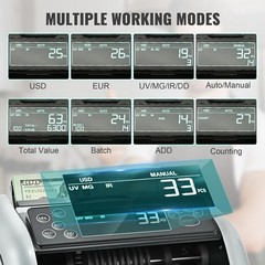 Succebuy 1000 Pcs/min Money Counter Business Cash Register Bill Counterfeit Bill