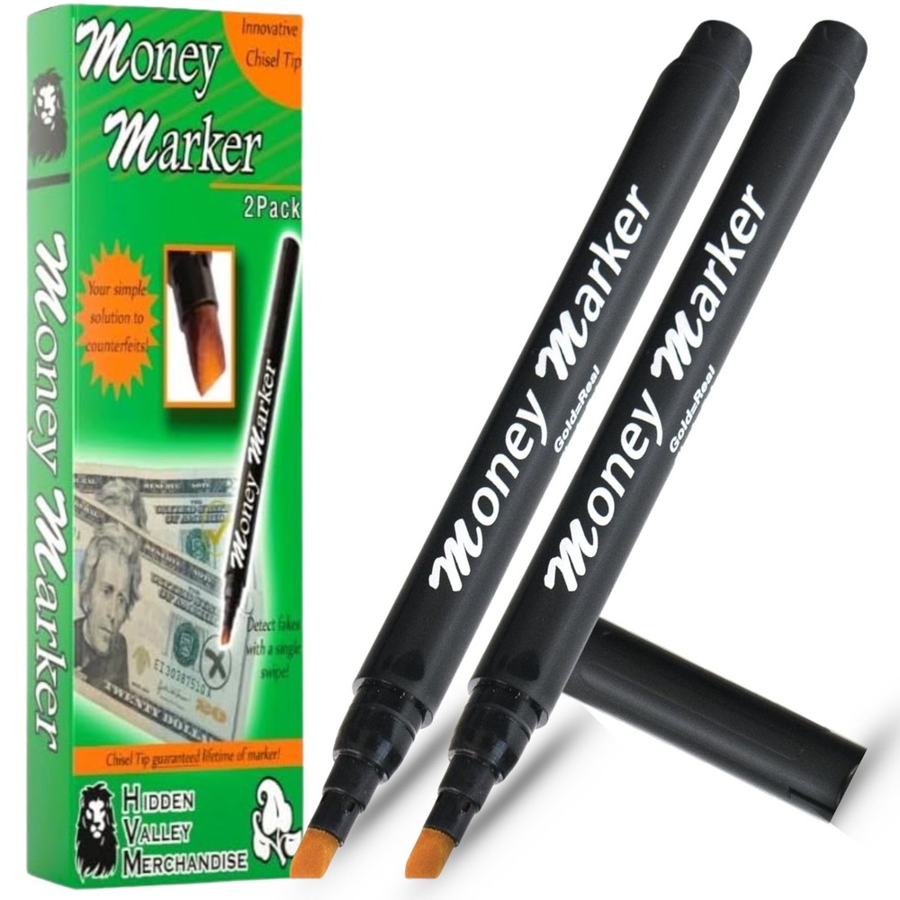 Money Detector Pen (2 Pens) – Money Marker Bill Detector Pen with Upgraded
