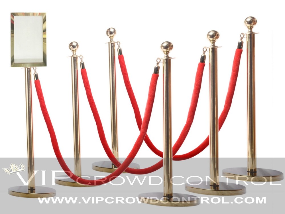 Rope Stanchions, Rope Barriers, Rope Stands, Combo Set, VIP CROWD CONTROL