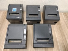 (LOT OF 5) EPSON TM-T88III M129C THERMAL POS RECEIPT PRINTER *NO POWER ADAPTER*