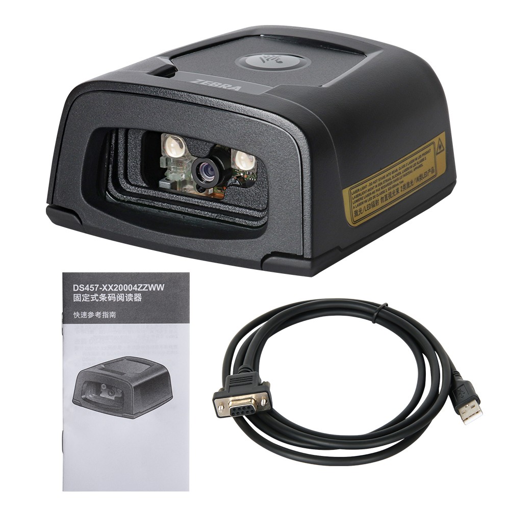 Zebra DS457-HD20004ZZCN USB/RS232 2D Wired Fixed Mount Barcode Scanner W/ Cable