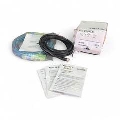 Keyence Automatic Focus Industrial Barcode Scanner w Optical Cables New Open Box