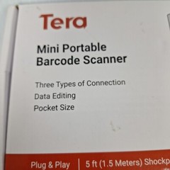 Tera Model 1200 Mini Portable Barcode Scanner – USB, Plug & Play, Dongle, Manual