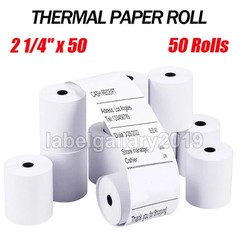 50 Rolls 2 1/4&Prime; x 50 Thermal Receipt Cash Register Credit Card Paper BPA Free