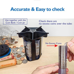 Coin Counter Coin Sorter Wrapper Machine, Change Roller Easy to Use | Coin