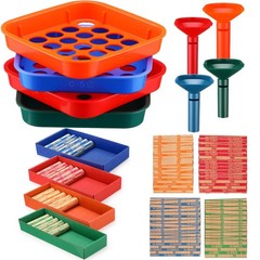 Coin Sorter Trays and Tubes Bundle 4 Color Coded Separators 100 PCS Wrappers