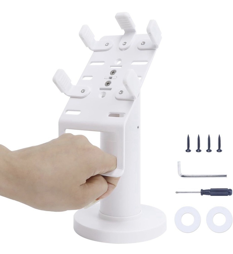 Universal Square POS Machine Terminal Stand, White