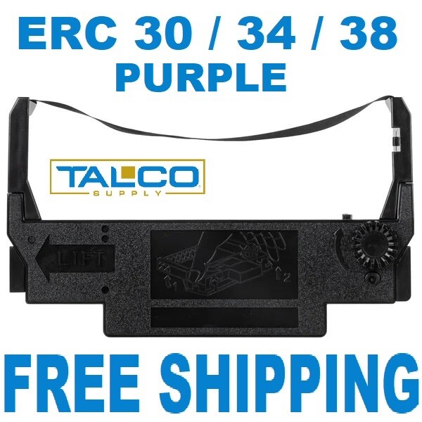 (216) EPSON ERC 30 / 34 / 38 PURPLE INK POS PRINTER RIBBONS ~FREE SHIPPING~