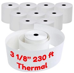 3 1/8&Prime; (80mm) x 230&prime; Thermal Receipt Rolls (16 rolls In Each Pack)