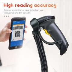 Zebra Scanner Symbol LS2208-SR20007R-NA 1D Barcode Scanner Reader w/USB &Stand