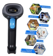 1D 2D QR Barcode Scanner Wireless, Handheld Cordless Bar Codes Reader with 20…